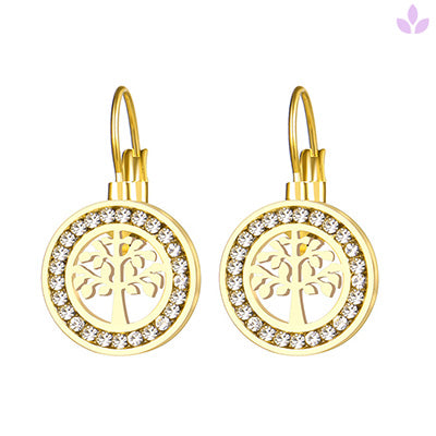 Boucle d'oreille Arbre en Or