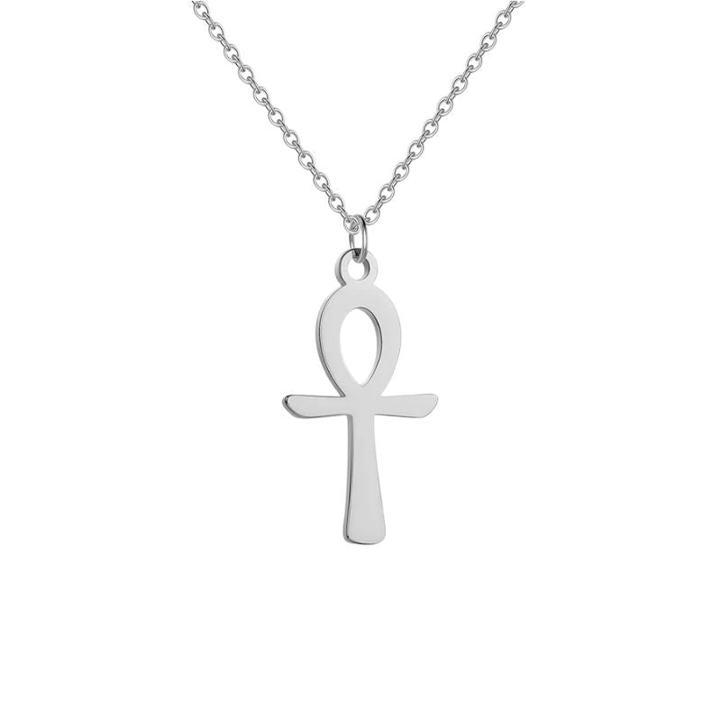 Collier Ankh finition argent