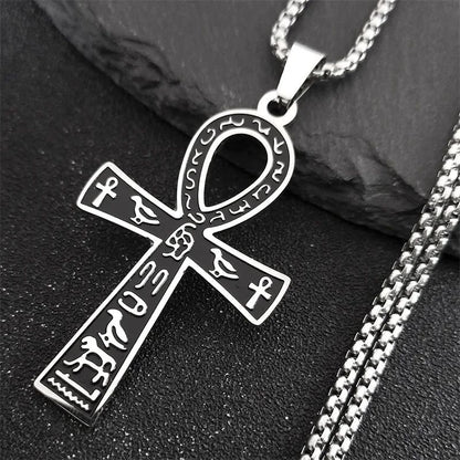 Croix de Vie en argent, symbole de l'Ankh égyptien et de l'immortalité