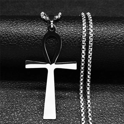 Pendentif Croix de Vie finition argent