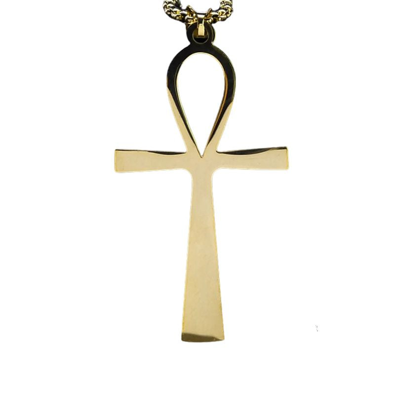 Pendentif Croix de Vie finition or