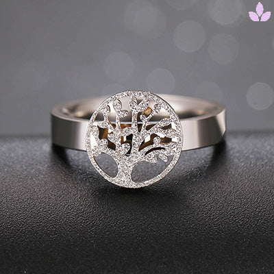 Arbre de vie bague en argent