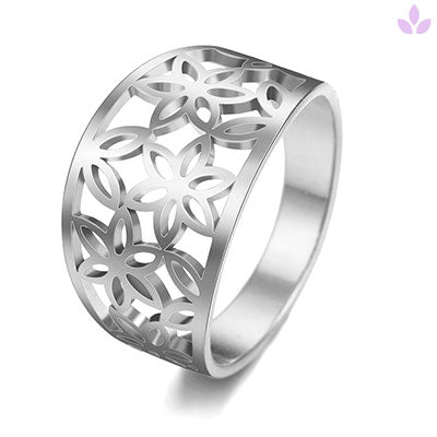 Bague fleur de vie argent