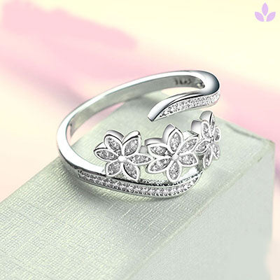 bague fleur de vie argent 925