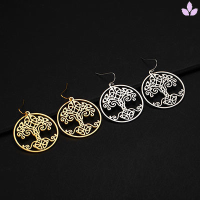 boucles d'oreilles arbre de vie