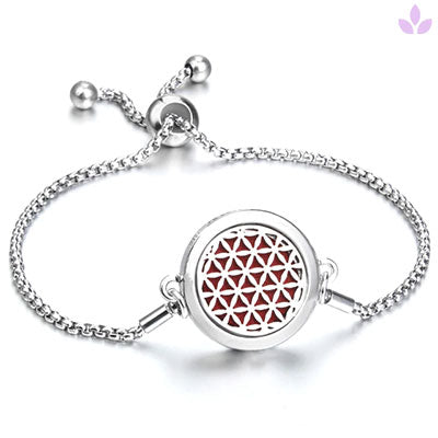 Bracelet Fleur de vie en argent diffuseur de parfum