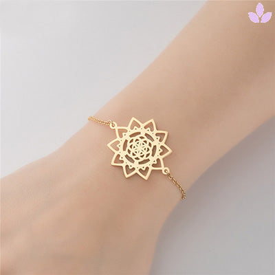 bracelet fleur de vie or