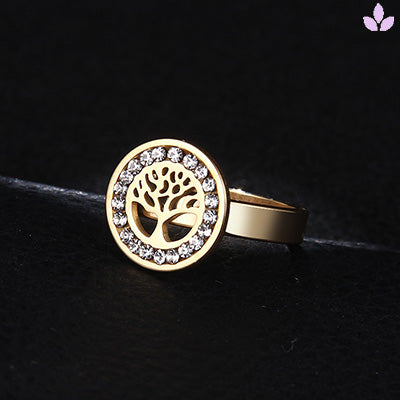 bague arbre or