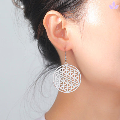 Boucle d'oreille Mandala Argent