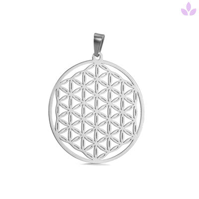 fleur de vie en argent pendentif