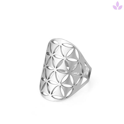 fleur de vie bague en argent