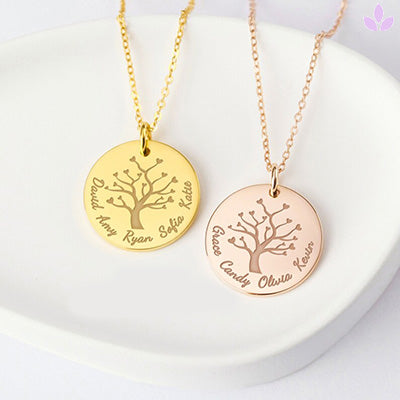 medaille bapteme arbre de vie or rose