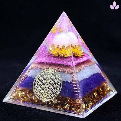 orgonite pyramide fleur de vie