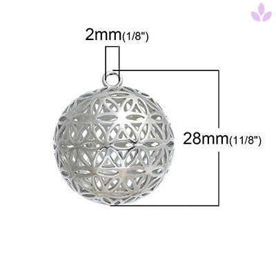 pendentif fleur de vie en argent boule avec taille