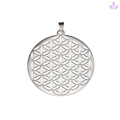 pendentif fleur de vie plaqué argent