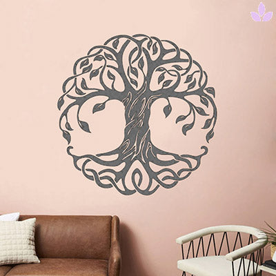 sticker arbre de vie celtique gris