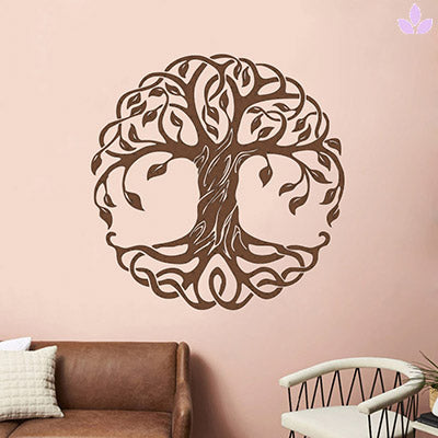 sticker arbre de vie celtique marron