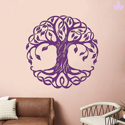 sticker arbre de vie celtique violet